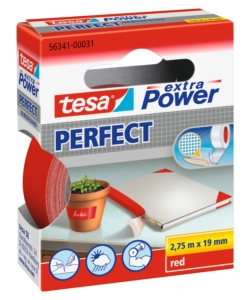 NASTRO ADESIVO "EXTRA POWER" COLORE ROSSO, 2,75 MT X 19 MM - TESA